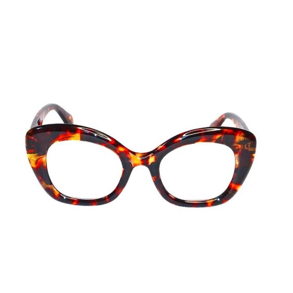 WOMEN'S READING GLASSES +1.25 - TORTOISE CAT EYE OVERSIZED SHAPED FRAME - Picture 1 of 1